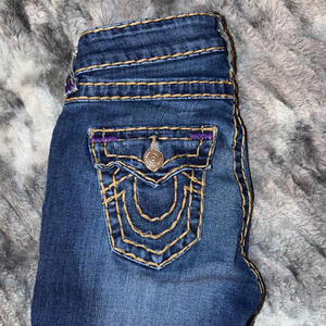 True Religion Jennie Curvy Mid-Rise Skinny Jeans Women Sz 24